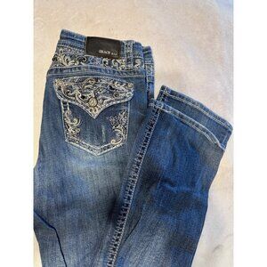 Grace Easy Fit Jeans  30 x 32 Denim Womens Pant Blue Casual Bling